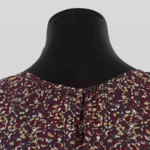 APC French Shift Dress 100% Cotton Floral Patterned Mini Pockets Long Sleeve M - Picture 7 of 14